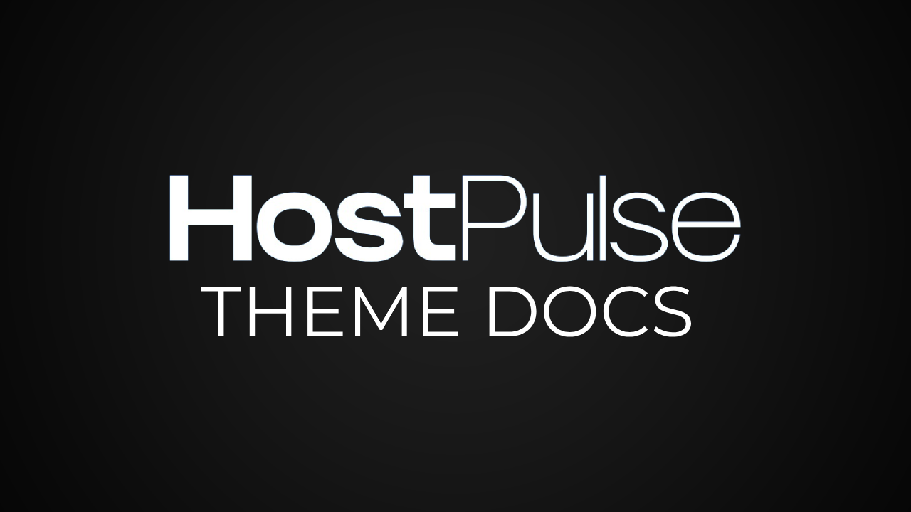 HostPulse Theme Documentation